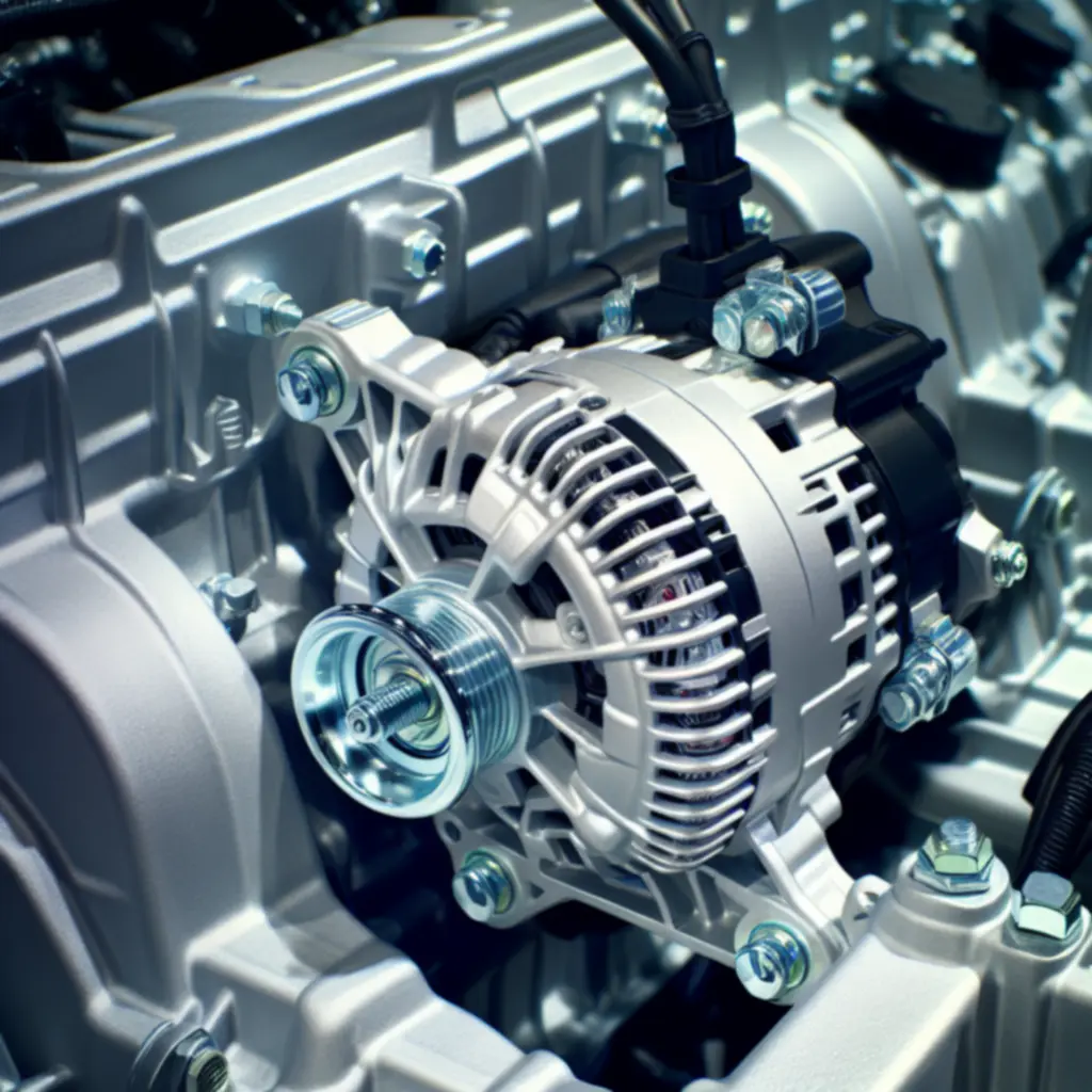 Alternator Mann zamontowany w komorze silnika